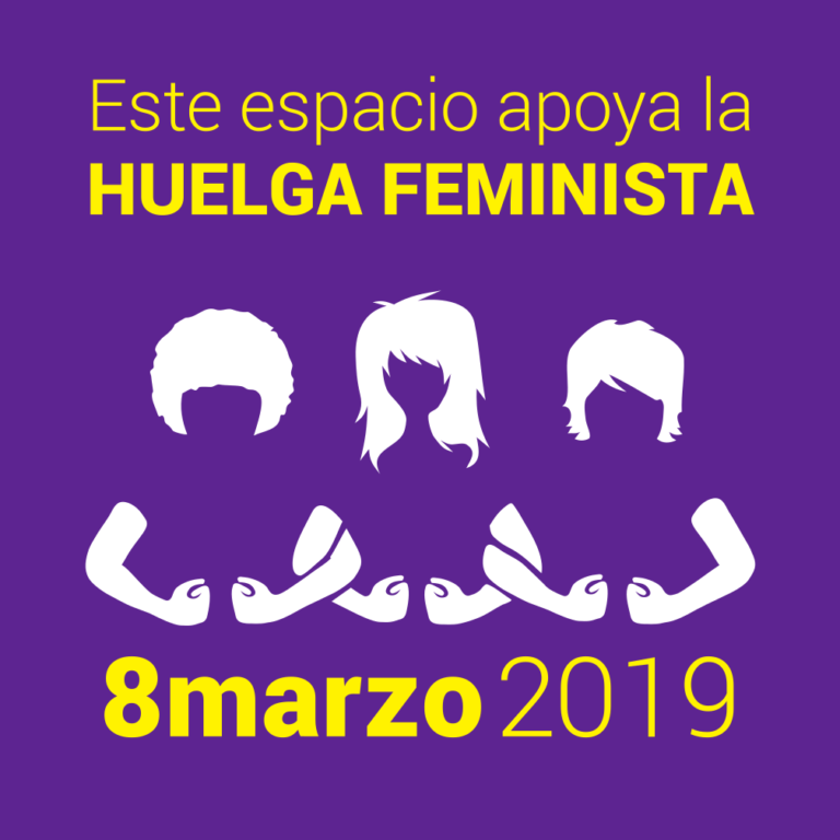 Cartel Este espacio apoya la huelga feminista