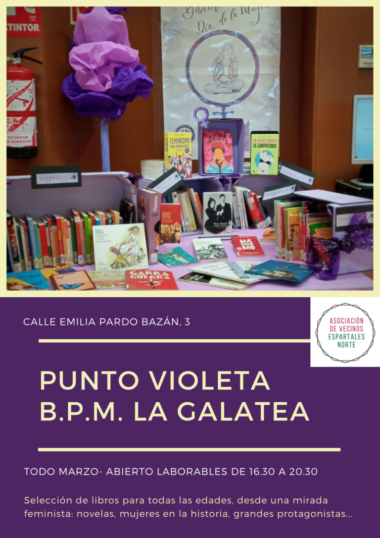 Cartel punto violeta Día de la Mujer 2022